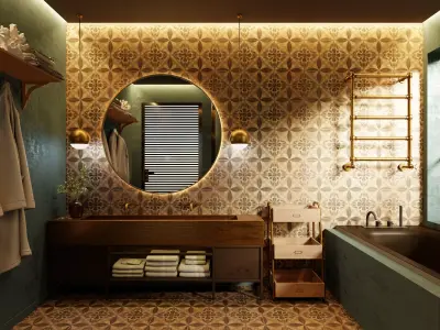 Bathroom Luxury Design Blender File 3D model