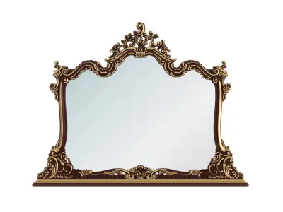 Baroque Carved Mirror 3D model