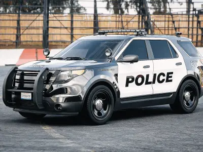 American SUV Police Car 3D model