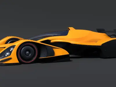 RB Formula racing Concept Low-poly 3D model