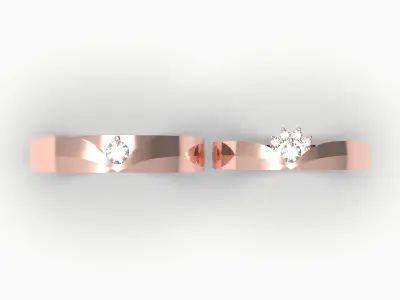 Luxury wedding ring w4 3D print model