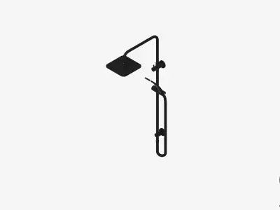 Shower - Twin - Luxury - Bold Low-poly 3D model