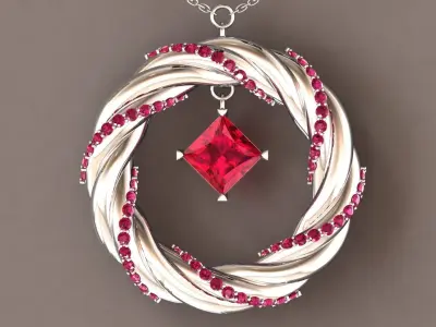 Twist diamond pendant 3D print model