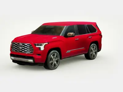 Toyota Sequoia 2023 Low-poly 3D model