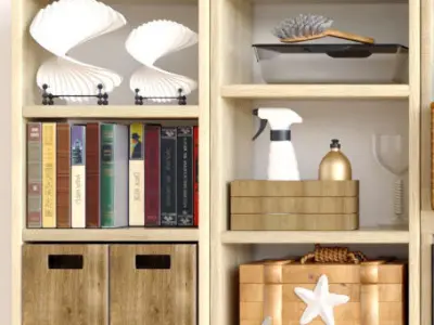 Wardrobe with lots of decor 3D model