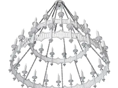 Medieval Chandelier 3D model