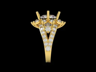 Diamond Ring 021 3D print model