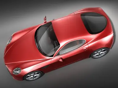 Alfa Romeo 8C Competizione HighPoly 3D model