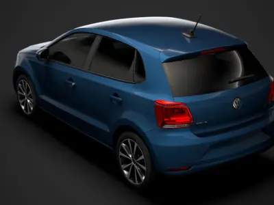 Volkswagen Polo TDI 5d Typ6C 2017 3D model
