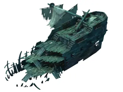 Game Gulf Shipwreck - Wreck 5 3D model