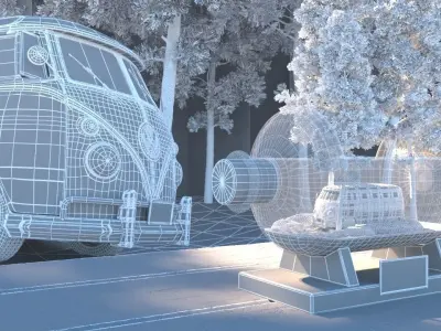 Volkswagen Type 1 Van 3D model