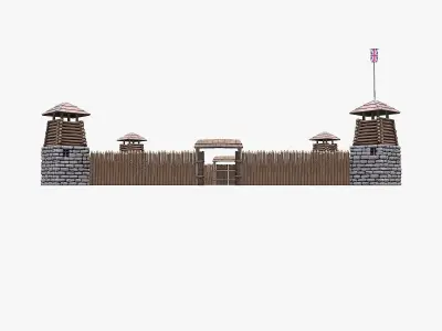 Fort NorthAmerica Low-poly 3D model