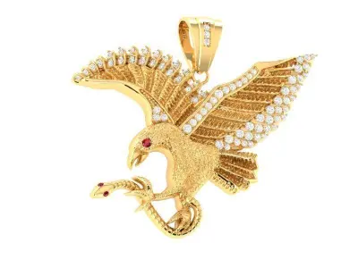 Luxury Flying Eagle Pendant Jewelry 3D Model 211  3D print model