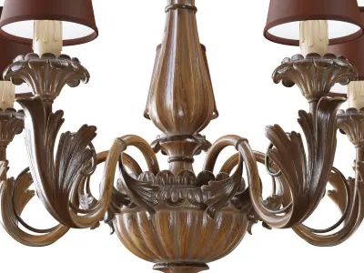 Chandelier Silvano Grifoni 5 lamp 3D model