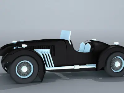 Aston Martin Ulster 1935  Low-poly 3D model