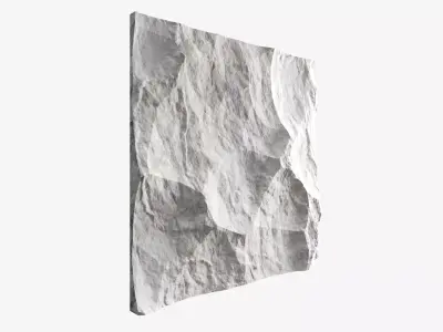 15-RockPanel piece of rock on wall 3D model