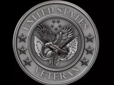 Veteran eagle 3D STL Model for Machine Relief 3D model