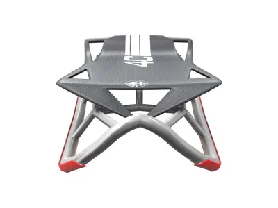 Winter Sledge Low-poly 3D model