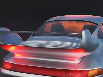 1996 Porsche 911 GT2 993 Generation High Poly 3D model