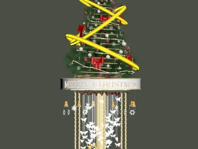 Christmast Booth Event 3D model