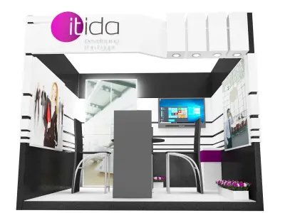 Booth Exhibition Stand a377b 3D model