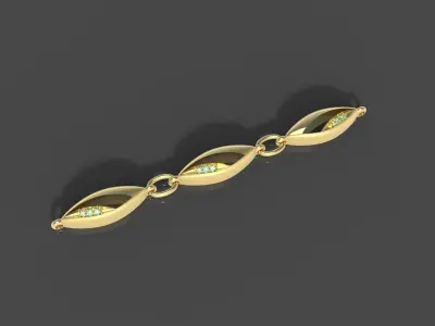 Leafy Whispers Jewellery Set 3D print model