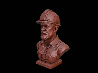 Engineer Bust 3D print model