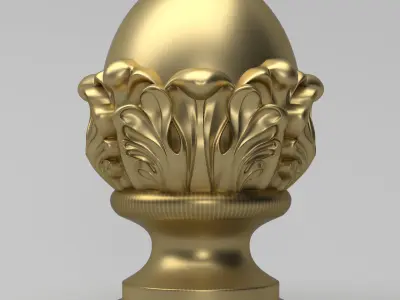 Carved Finial 3D model