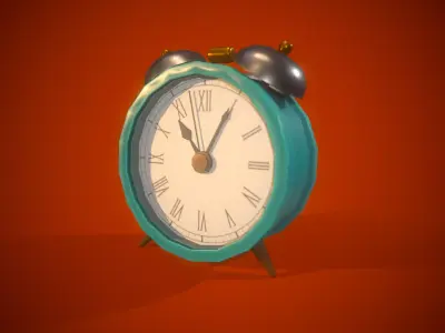 Alarm Clock PBR Low-poly game ready Free low-poly 3D model