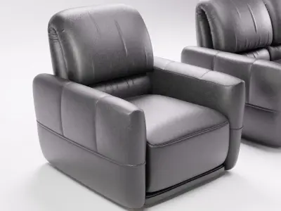 Marino sofa set single and 3 seater 3D model