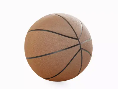 Basketball Ball Leather 4K 02 3D model