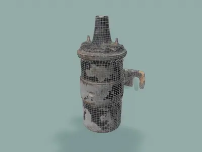 3D Scan Ingnition Coil Low-poly 3D model