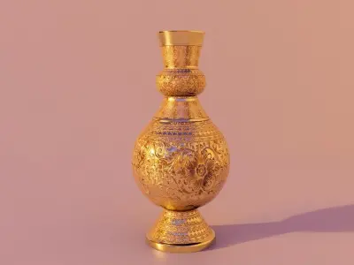 Medieval Flower Vase 7 Low-poly 3D model