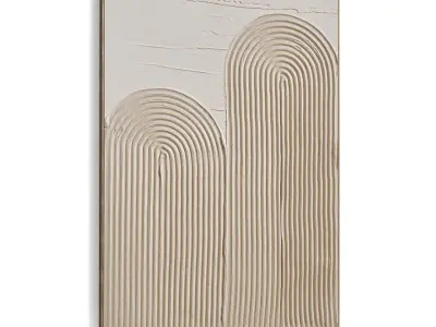 Plaster Two Photo Frame 473 Low-poly 3D model