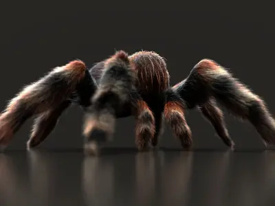 Tarantula ANIMATED XGEN CORE 3D model