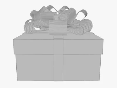 Christmas gift box 07 3D model