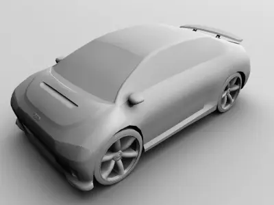 A Hybrid Concept Google Car AAA Low-poly 3D model