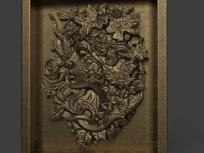 girl frame wall decor  3D print model