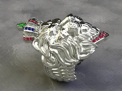 Ring Lion King 3D print model