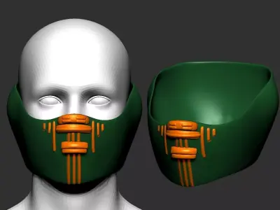 helmet high poly sculpt 3d printable ver 7 3D model 3D model 14