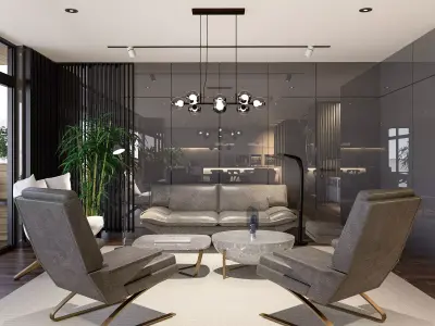 Modern living - D1 3D model