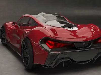 Sports car 3D model 2