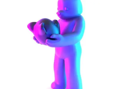 Face to Face Bear Inner Self Luke Chueh toy 3D print model