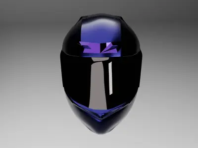 Futuristic Motorcycle Helmet 3D Model - High Quality 3D model