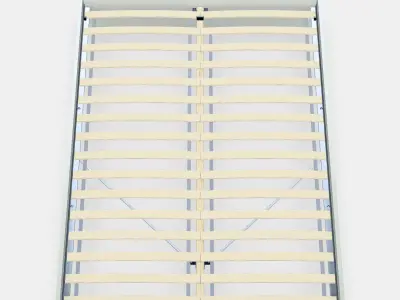 GURSKEN Bed frame with headboard 1 Low-poly 3D model