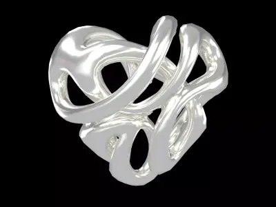 Abstract Heart Shape v2 001 Low-poly 3D model