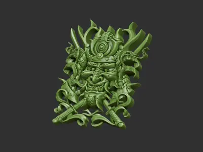 sumurai head 3D print model