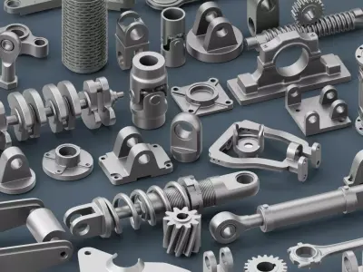 Hard Surface Mechanical Kitbash  Quad Topology  Volume 1 Low-poly 3D model