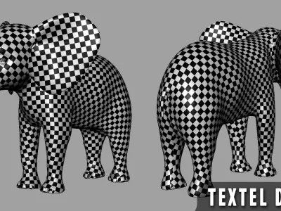 Baby Elephant Low-poly 3D model