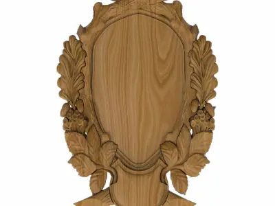 Carved panel painting STL 3D model 19